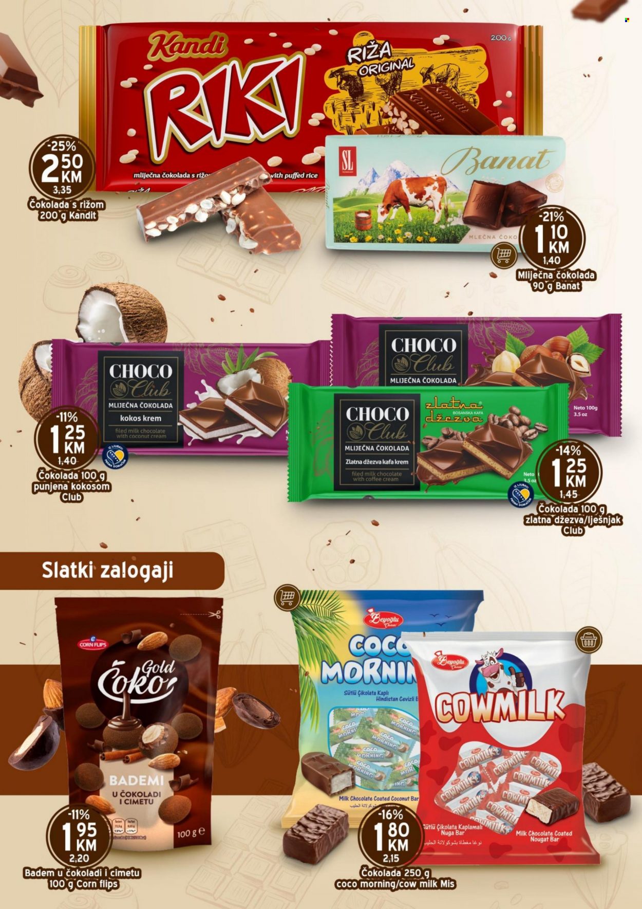 thumbnail - Bingo katalog - 01.07.2022. - 07.07.2022. - Sniženi proizvodi - čokolada, mliječna čokolada, badem, krema. Stranica 4.