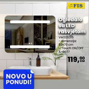 thumbnail - Ogledalo sa led rasvjetom