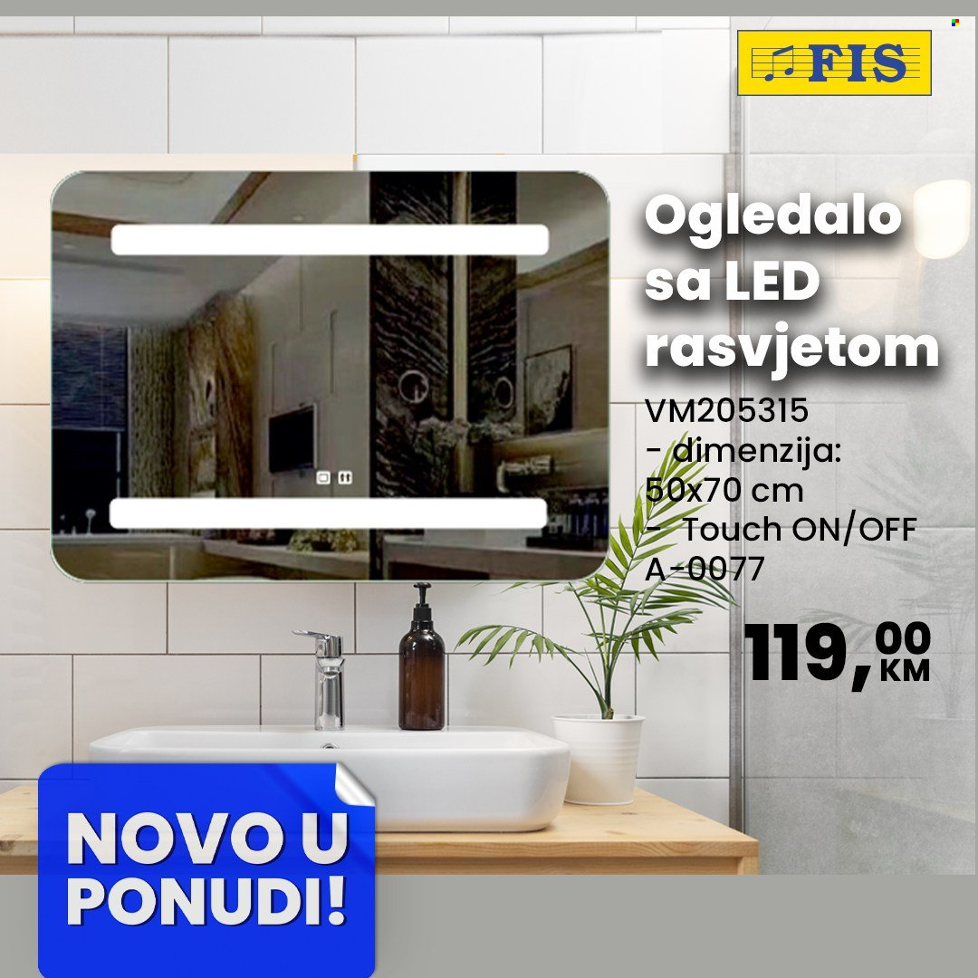 thumbnail - FIS katalog - Sniženi proizvodi - led, ogledalo, ogledalo sa led rasvjetom. Stranica 6.