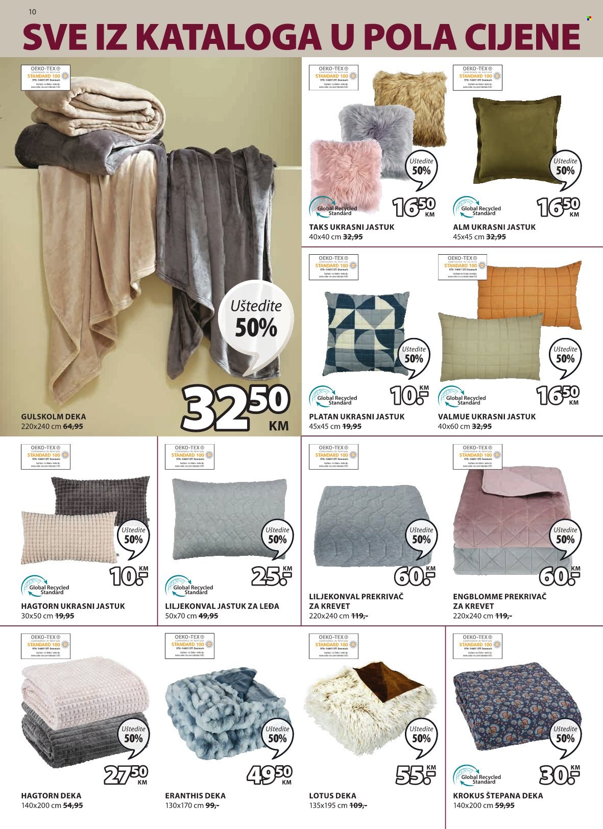 thumbnail - JYSK katalog - 02.02.2023. - 15.02.2023. - Sniženi proizvodi - deka, jastuk, prekrivač za krevet, kreveta, ukrasni jastuk. Stranica 10.