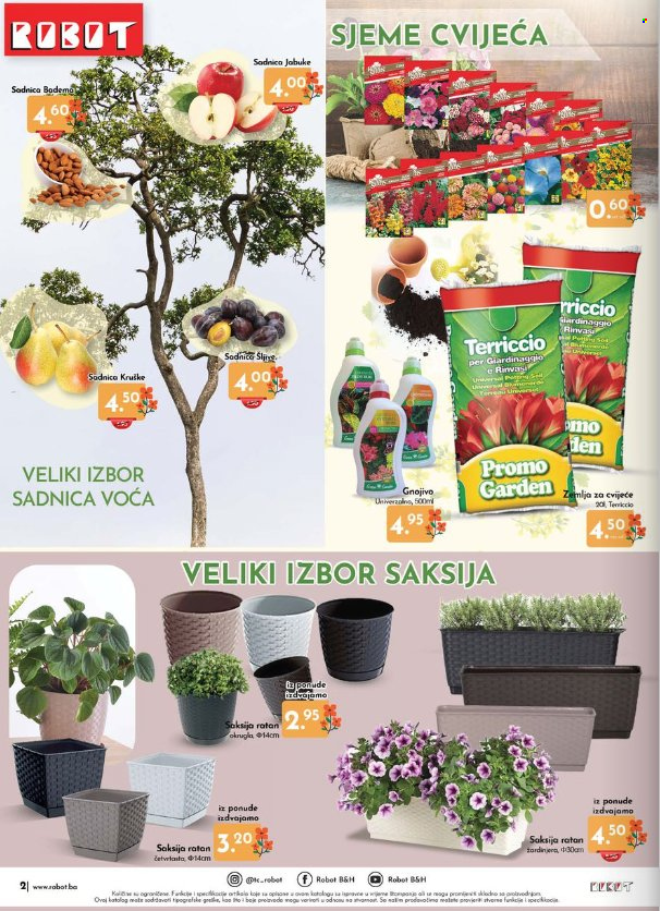 Robot katalog - 24.02.2023. - 24.03.2023. - Sniženi proizvodi - sadnica voćna, sadnica jabuke, gnojivo, saksija. Stranica 2.
