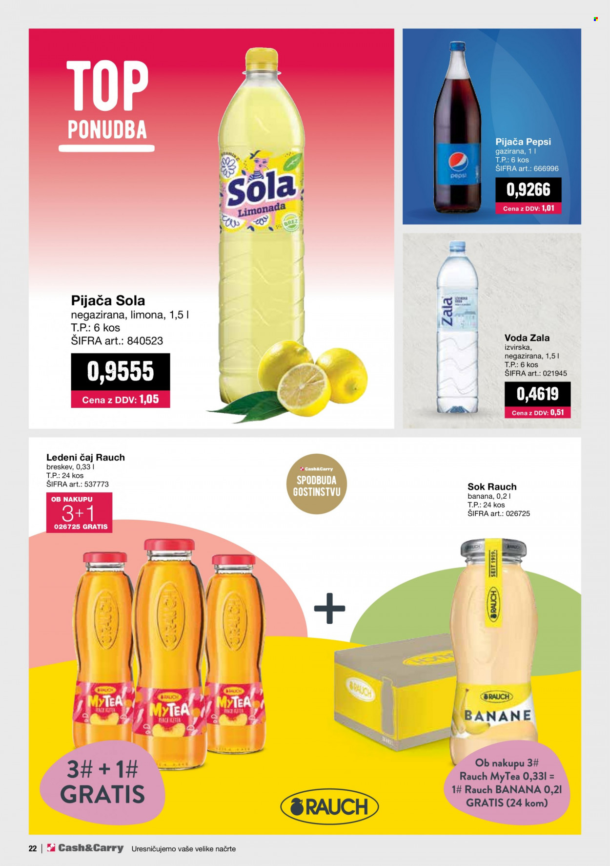 Mercator katalog - 01.05.2023. - 31.05.2023. - Sniženi proizvodi - banane, pepsi, sok, voda, čaj, ledeni čaj. Stranica 22.