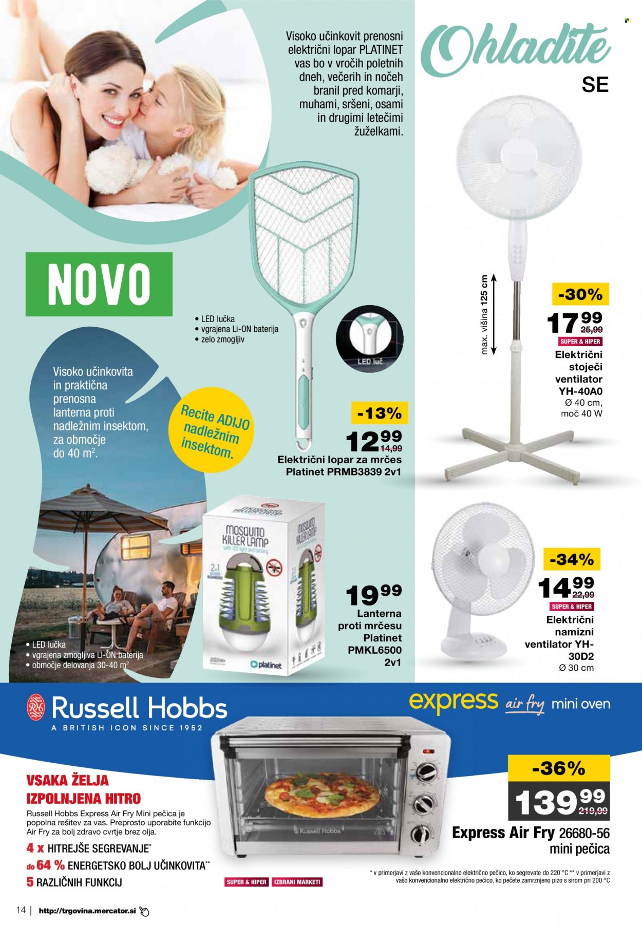 Mercator katalog - 11.05.2023. - 31.05.2023. - Sniženi proizvodi - led, stojeći ventilator, ventilator. Stranica 14.