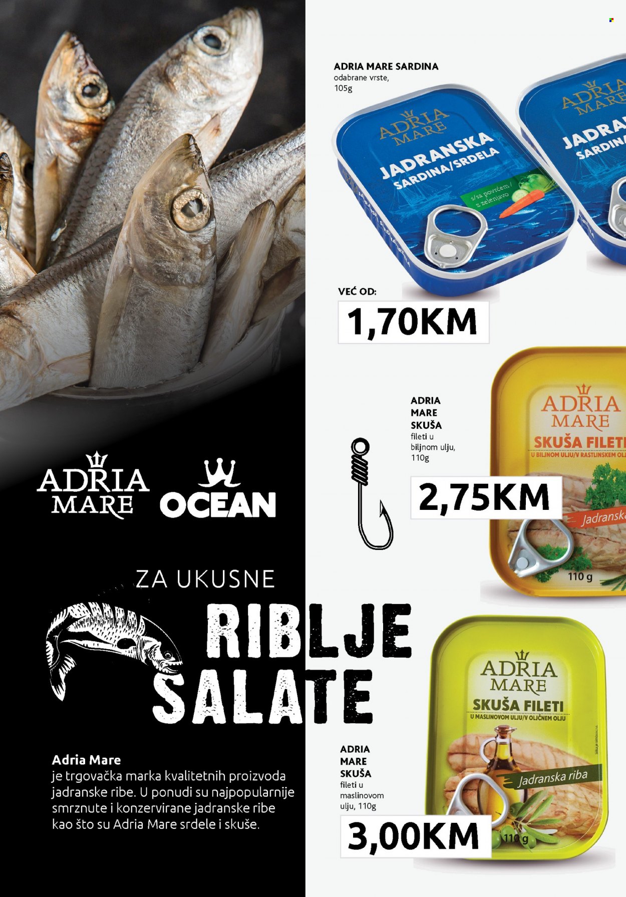 Mercator katalog - 15.05.2023. - 28.05.2023. - Sniženi proizvodi - skuša, sardina, skuša fileti, skuša fileti u biljnom ulju. Stranica 8.