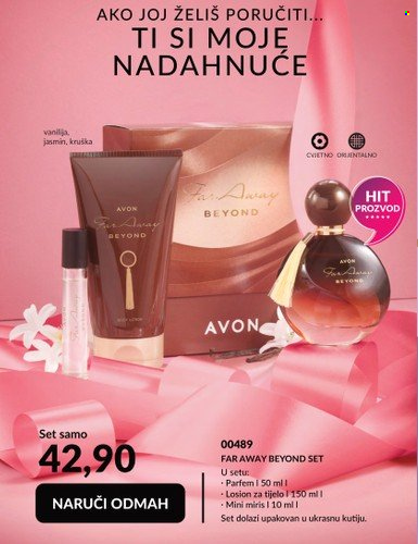 Avon katalog - 01.09.2023. - 30.09.2023. - Sniženi proizvodi - losion, losion za tijelo, Far Away. Stranica 35.