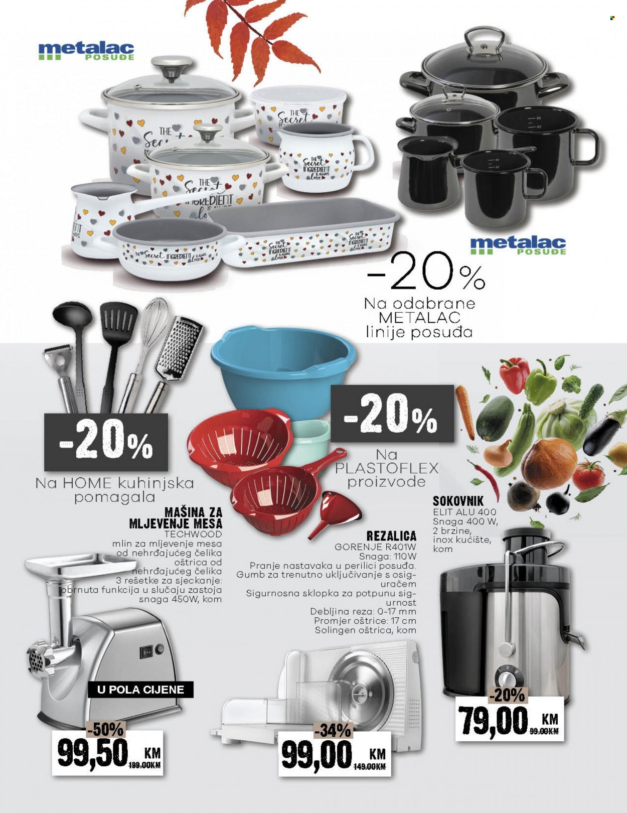 Mercator katalog - 07.09.2023. - 01.10.2023. - Sniženi proizvodi - Elit, Secret, sokovnik, posuđe, posuda, Gorenje. Stranica 11.