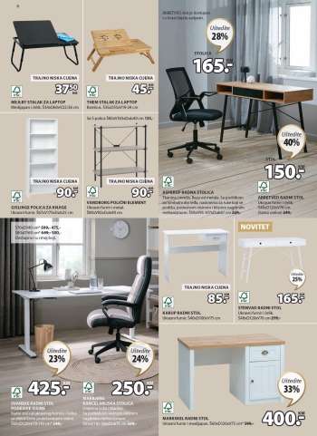 thumbnail - Radni stol KARUP 40x100 1 ladica bijela
