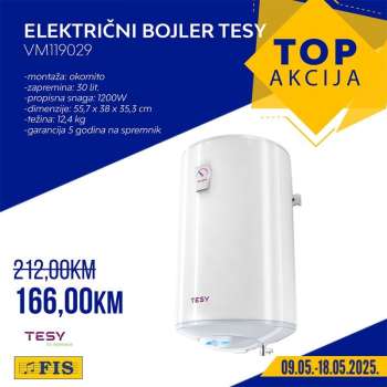 thumbnail - ELEKTRIČNI BOJLER TESY