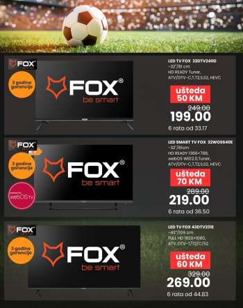 thumbnail - LED SMART TV FOX 32WO5640E