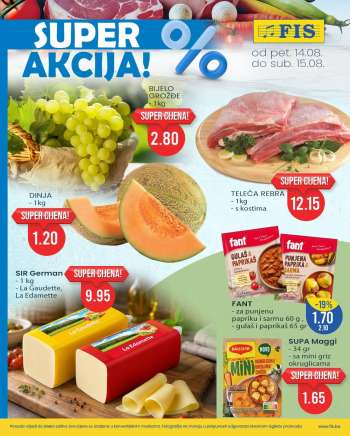 FIS katalog - 14.08.2026. - 15.08.2026.