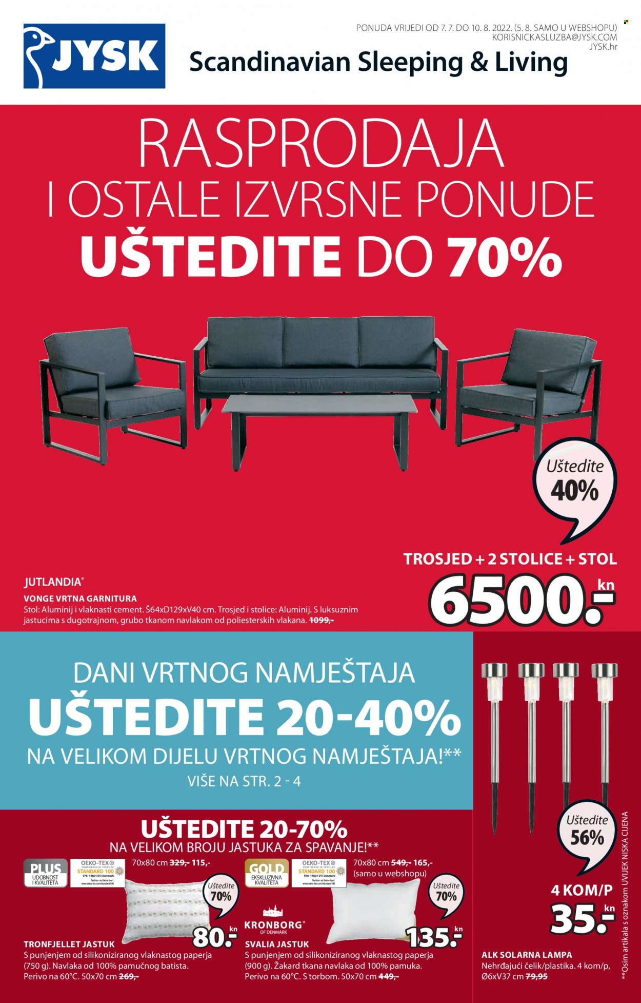 JYSK katalog - 07.07.2022. - 10.08.2022. Stranica 1