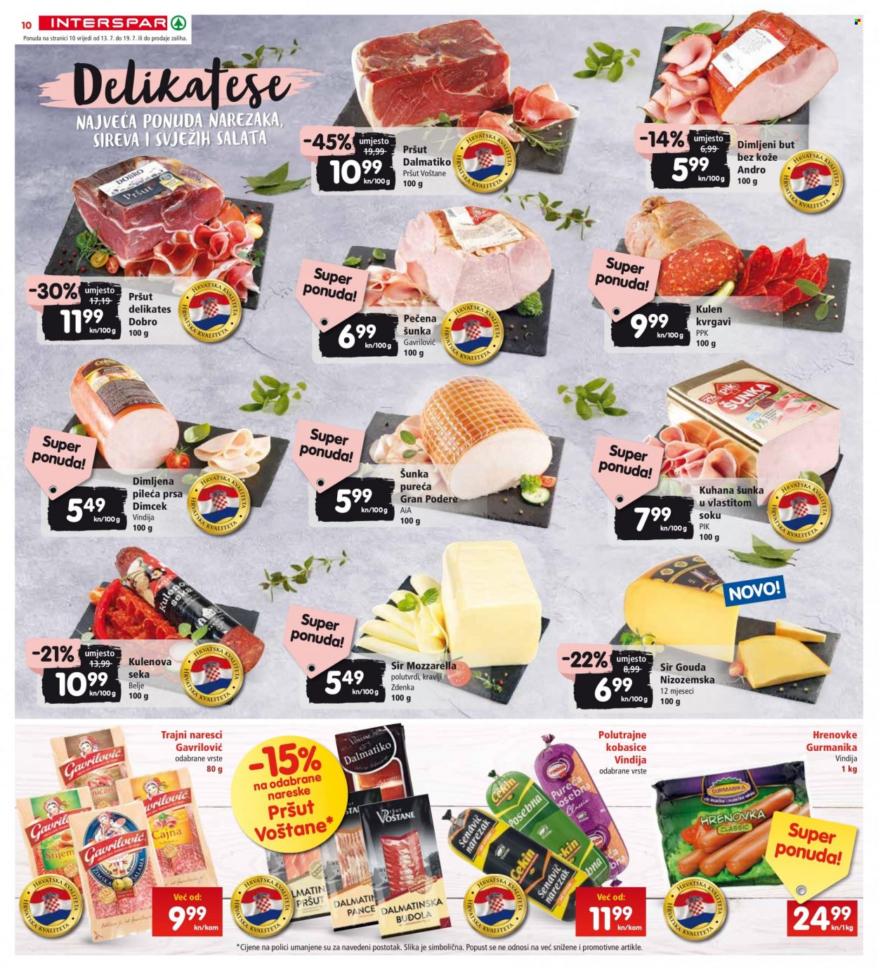 INTERSPAR katalog - 13.07.2022. - 19.07.2022. Stranica 10
