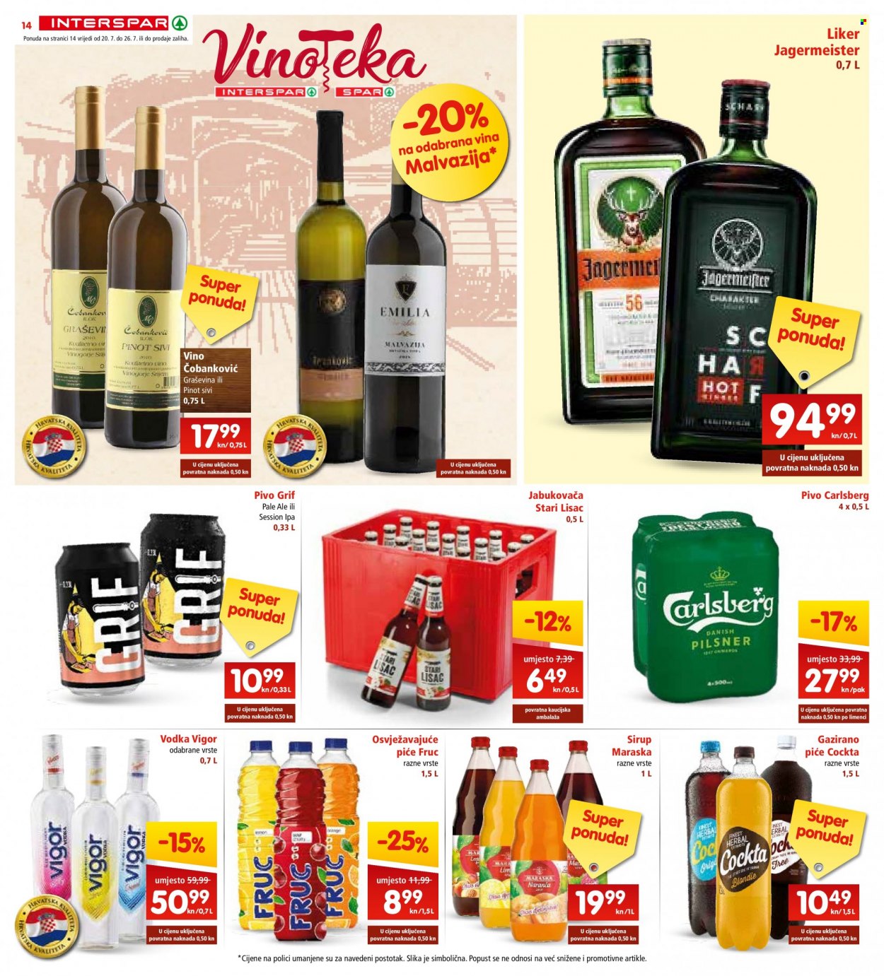 INTERSPAR katalog - 20.07.2022. - 26.07.2022. Stranica 14