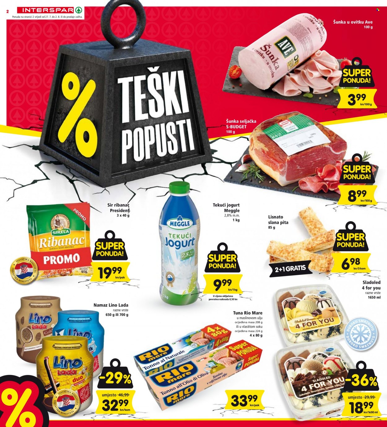 INTERSPAR katalog - 27.07.2022. - 02.08.2022. Stranica 2