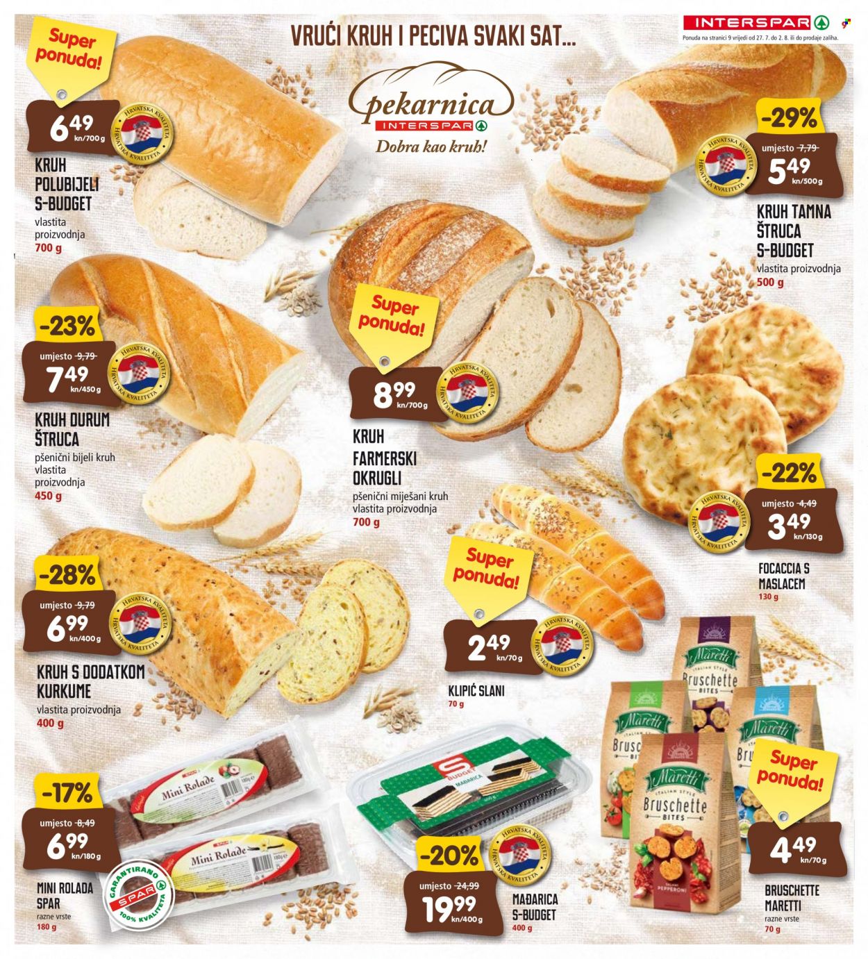 INTERSPAR katalog - 27.07.2022. - 02.08.2022. Stranica 9