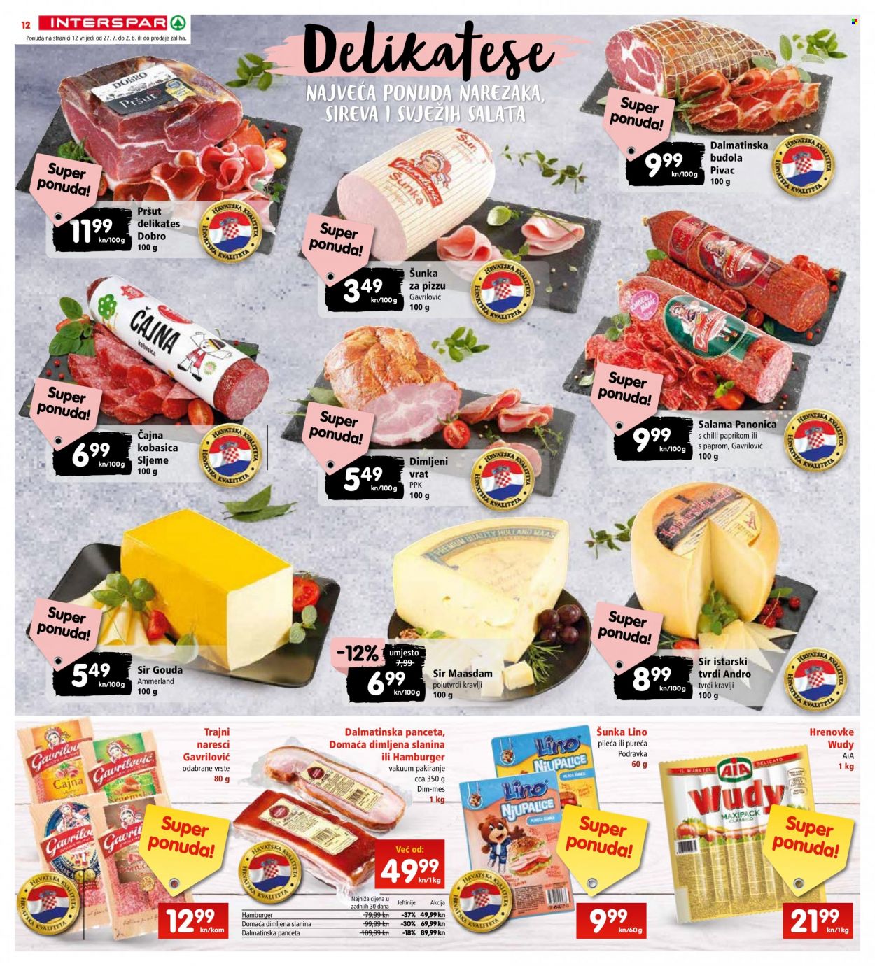 INTERSPAR katalog - 27.07.2022. - 02.08.2022. Stranica 12