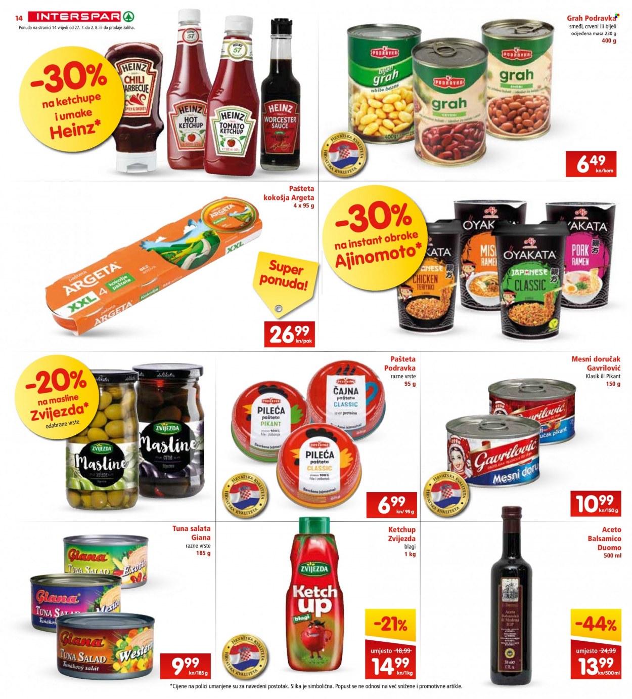 INTERSPAR katalog - 27.07.2022. - 02.08.2022. Stranica 14
