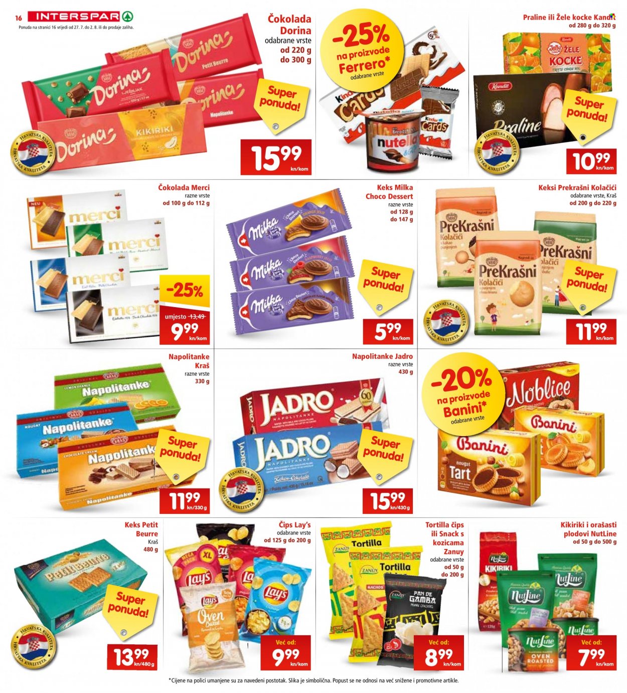 INTERSPAR katalog - 27.07.2022. - 02.08.2022. Stranica 16