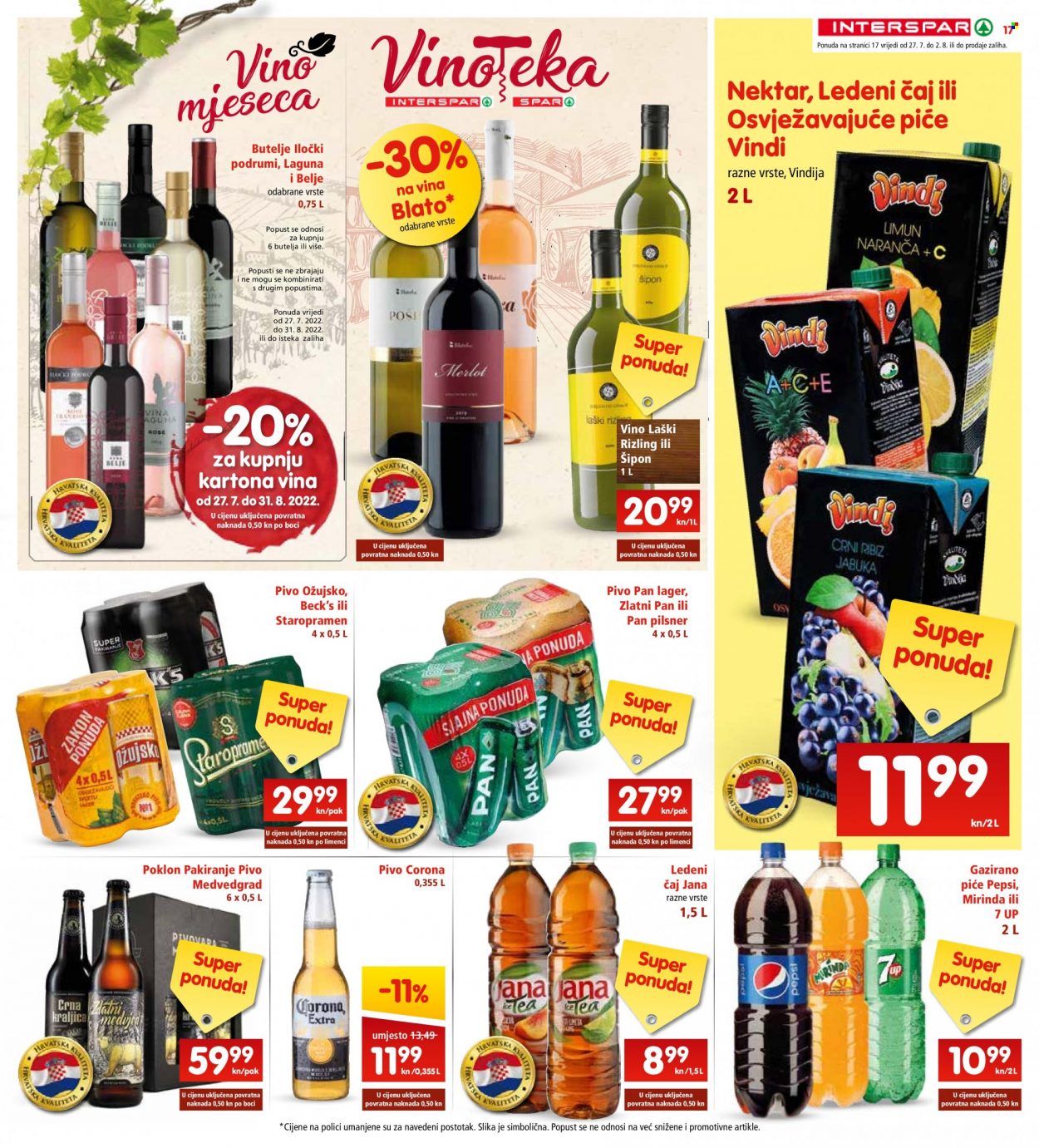 INTERSPAR katalog - 27.07.2022. - 02.08.2022. Stranica 17