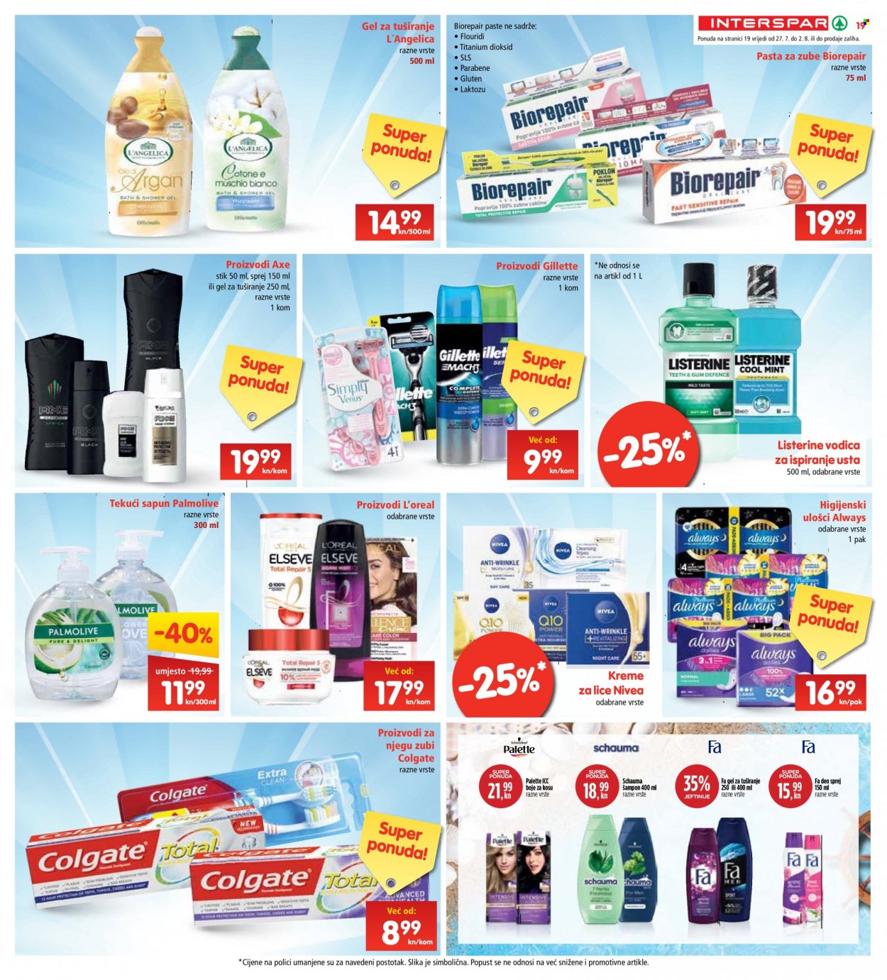 INTERSPAR katalog - 27.07.2022. - 02.08.2022. Stranica 19