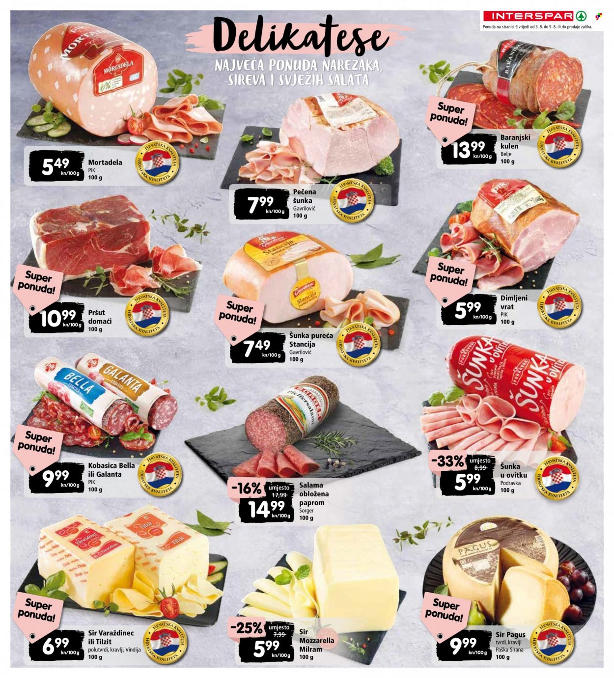 INTERSPAR katalog - 03.08.2022. - 09.08.2022. Stranica 9