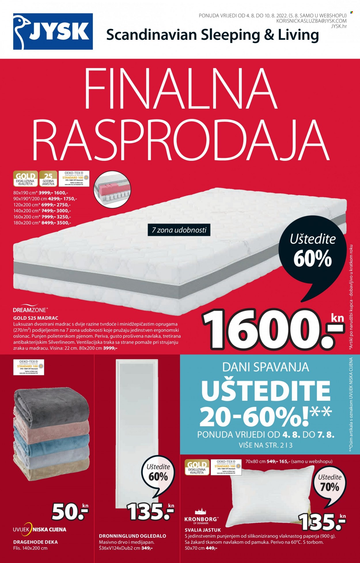JYSK katalog - 04.08.2022. - 10.08.2022. Stranica 1