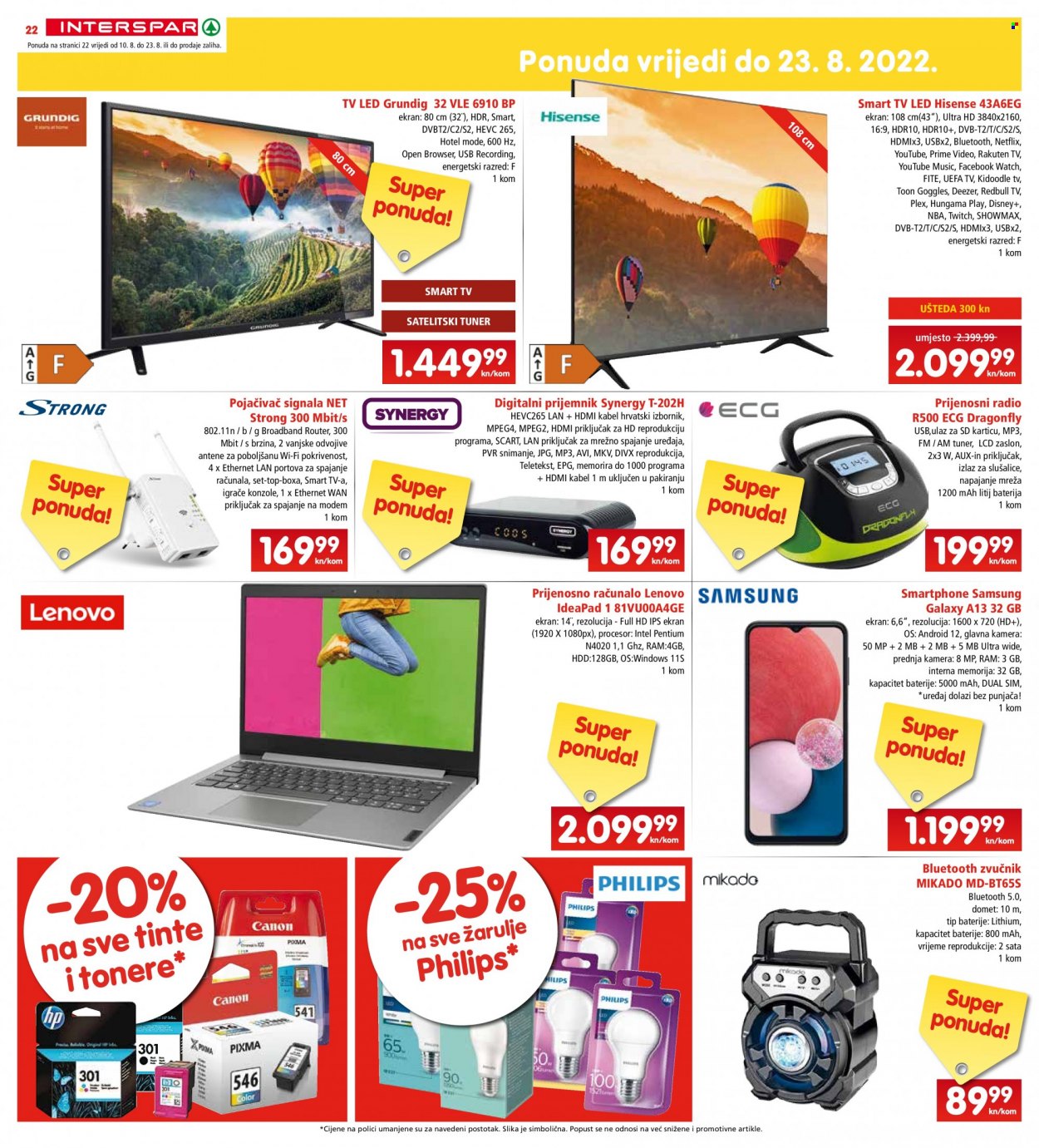 INTERSPAR katalog - 10.08.2022. - 16.08.2022. Stranica 22