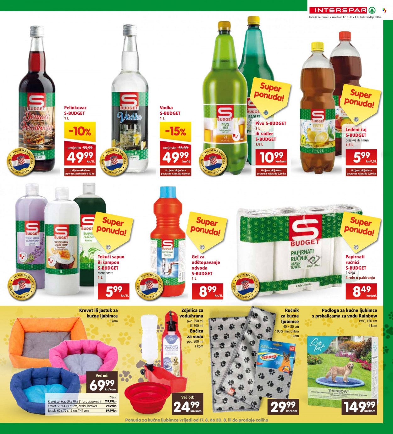 INTERSPAR katalog - 17.08.2022. - 23.08.2022. Stranica 7