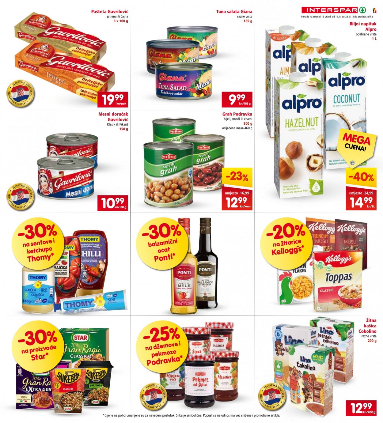 INTERSPAR katalog - 17.08.2022. - 23.08.2022. Stranica 13