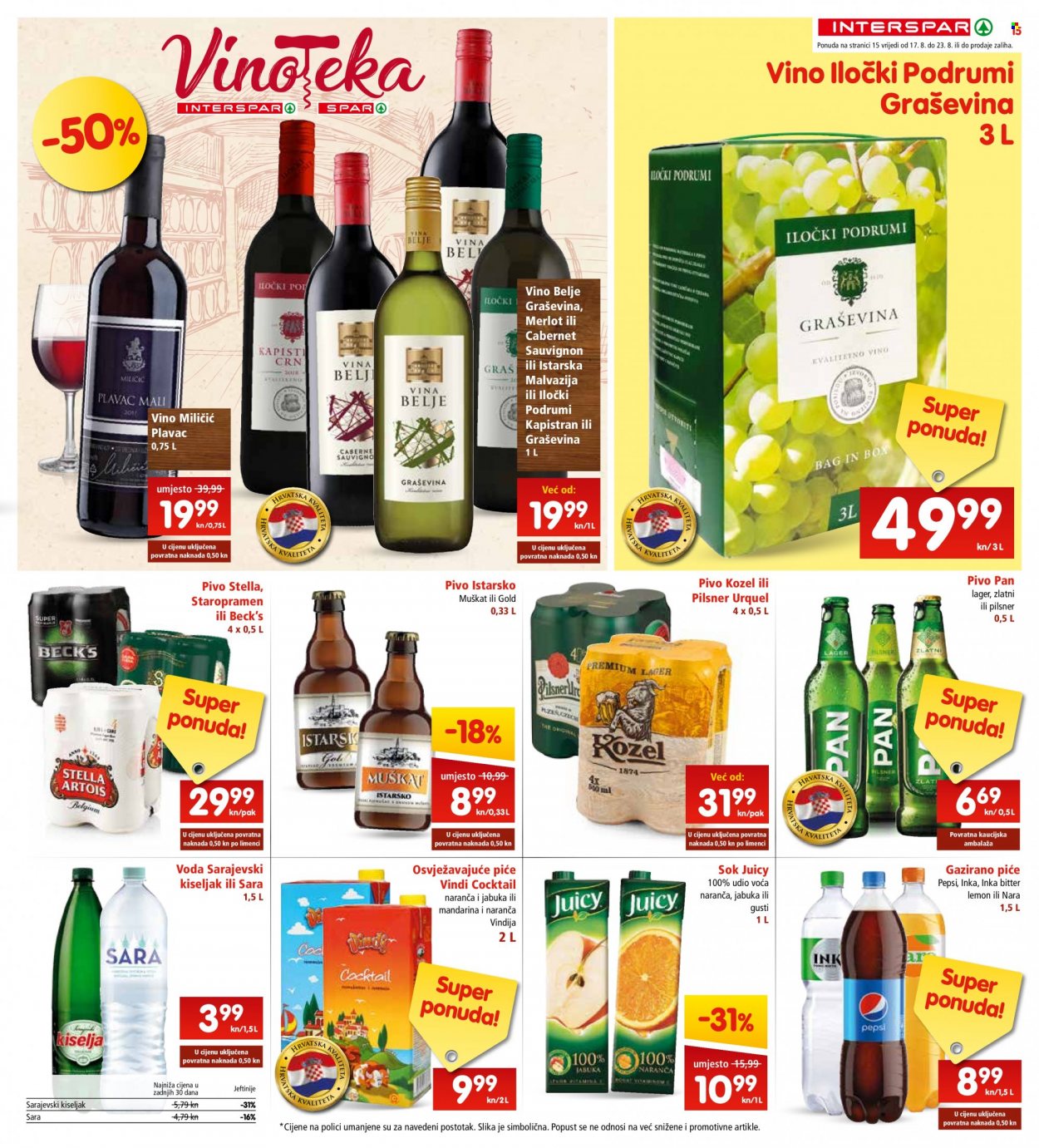 INTERSPAR katalog - 17.08.2022. - 23.08.2022. Stranica 15