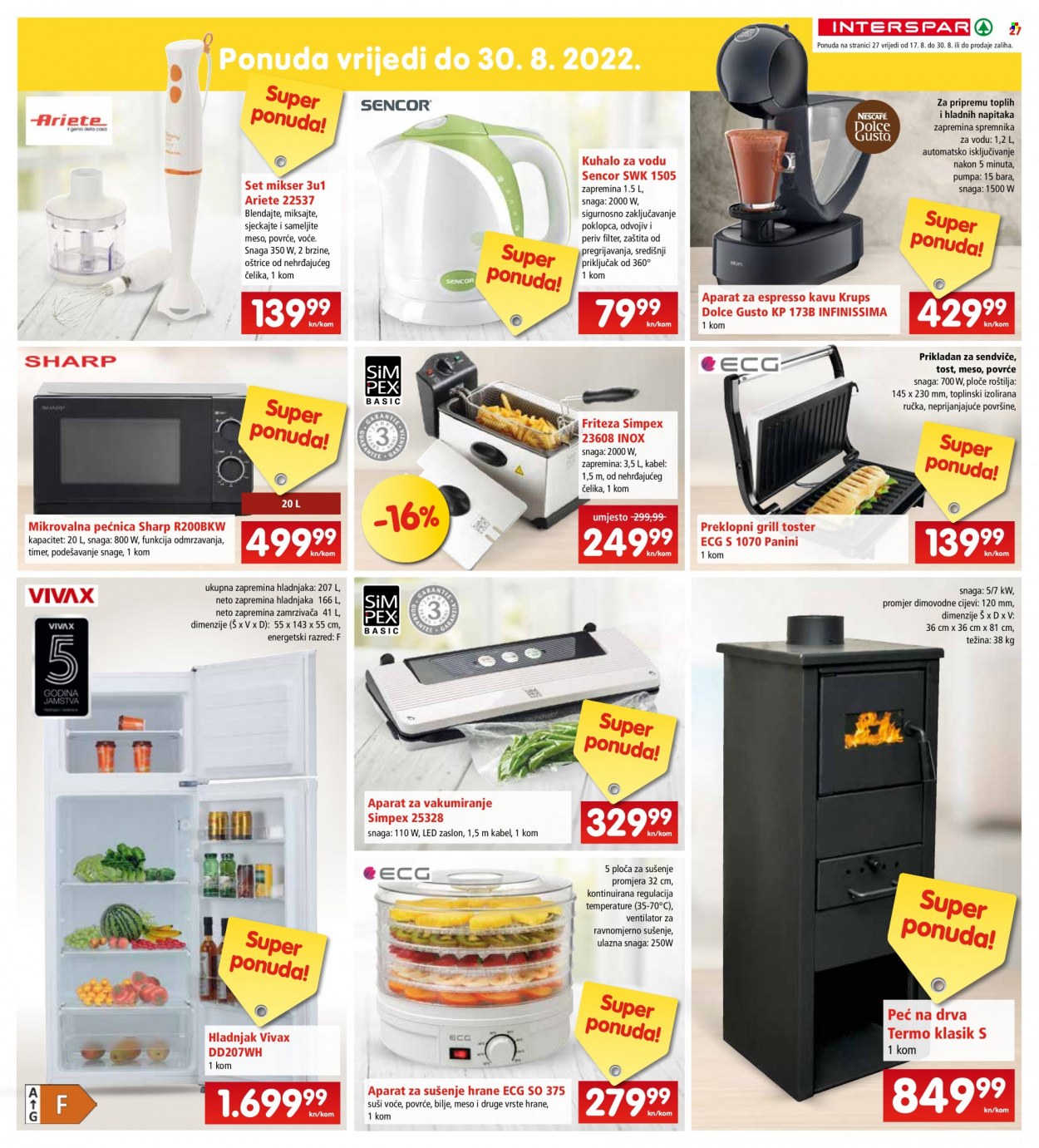 INTERSPAR katalog - 17.08.2022. - 23.08.2022. Stranica 27