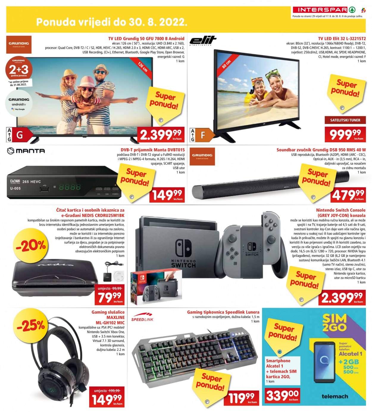 INTERSPAR katalog - 17.08.2022. - 23.08.2022. Stranica 29