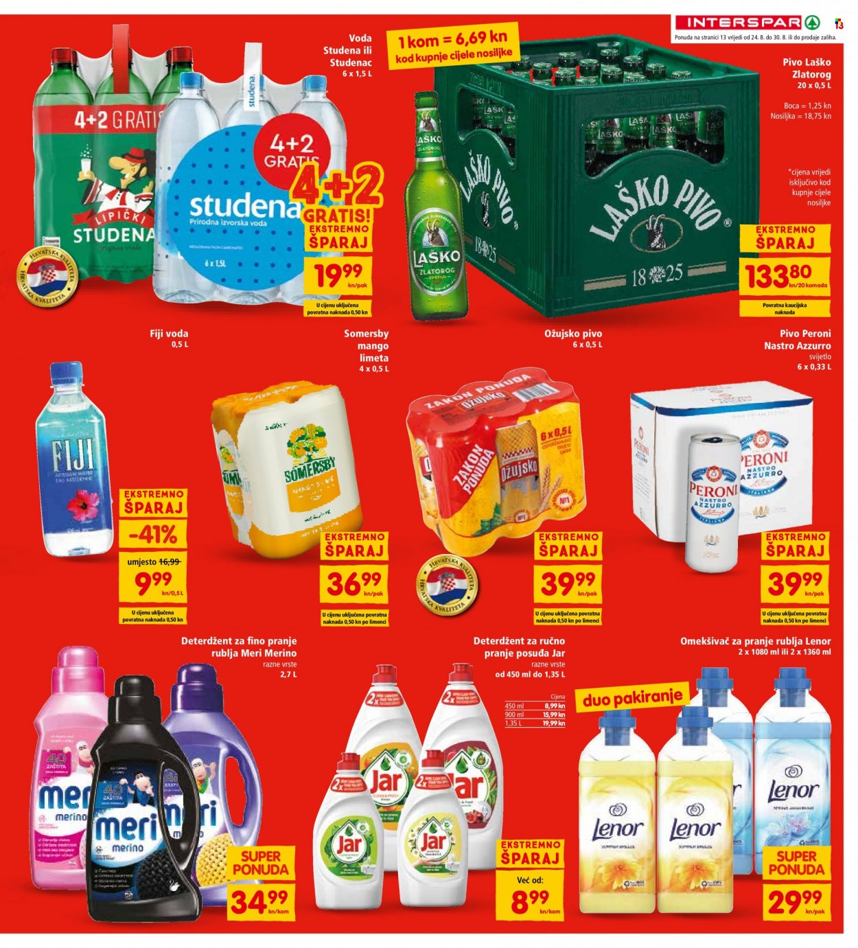 INTERSPAR katalog - 24.08.2022. - 30.08.2022. Stranica 13