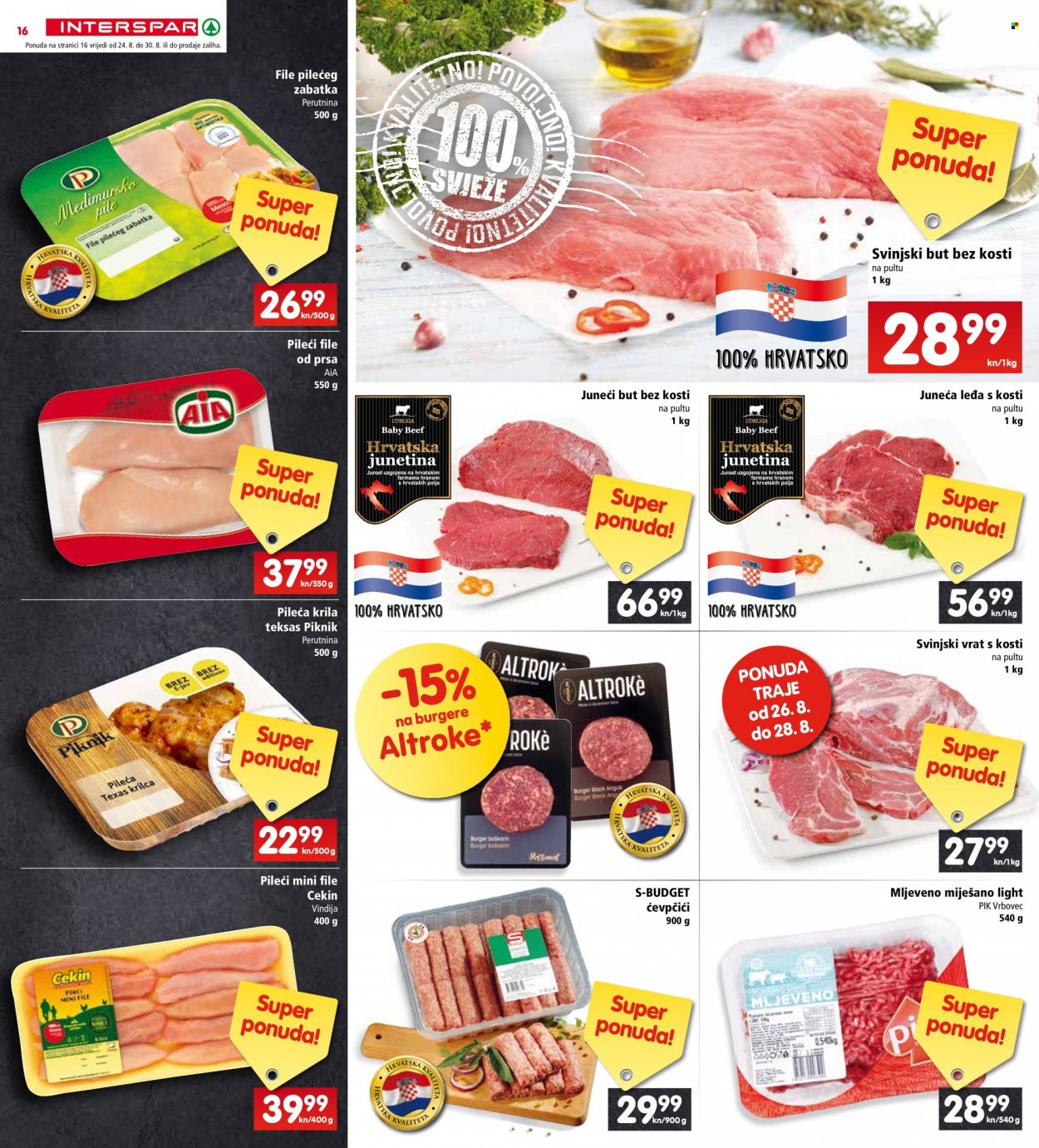 INTERSPAR katalog - 24.08.2022. - 30.08.2022. Stranica 16
