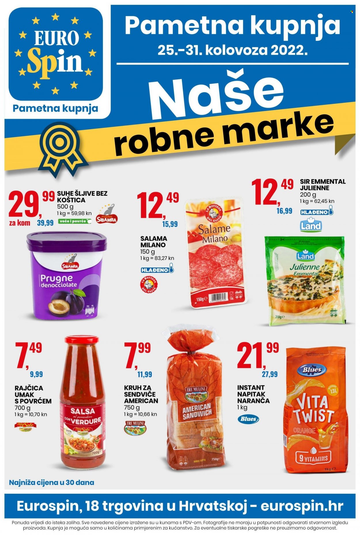 Eurospin katalog - 25.08.2022. - 31.08.2022. Stranica 1