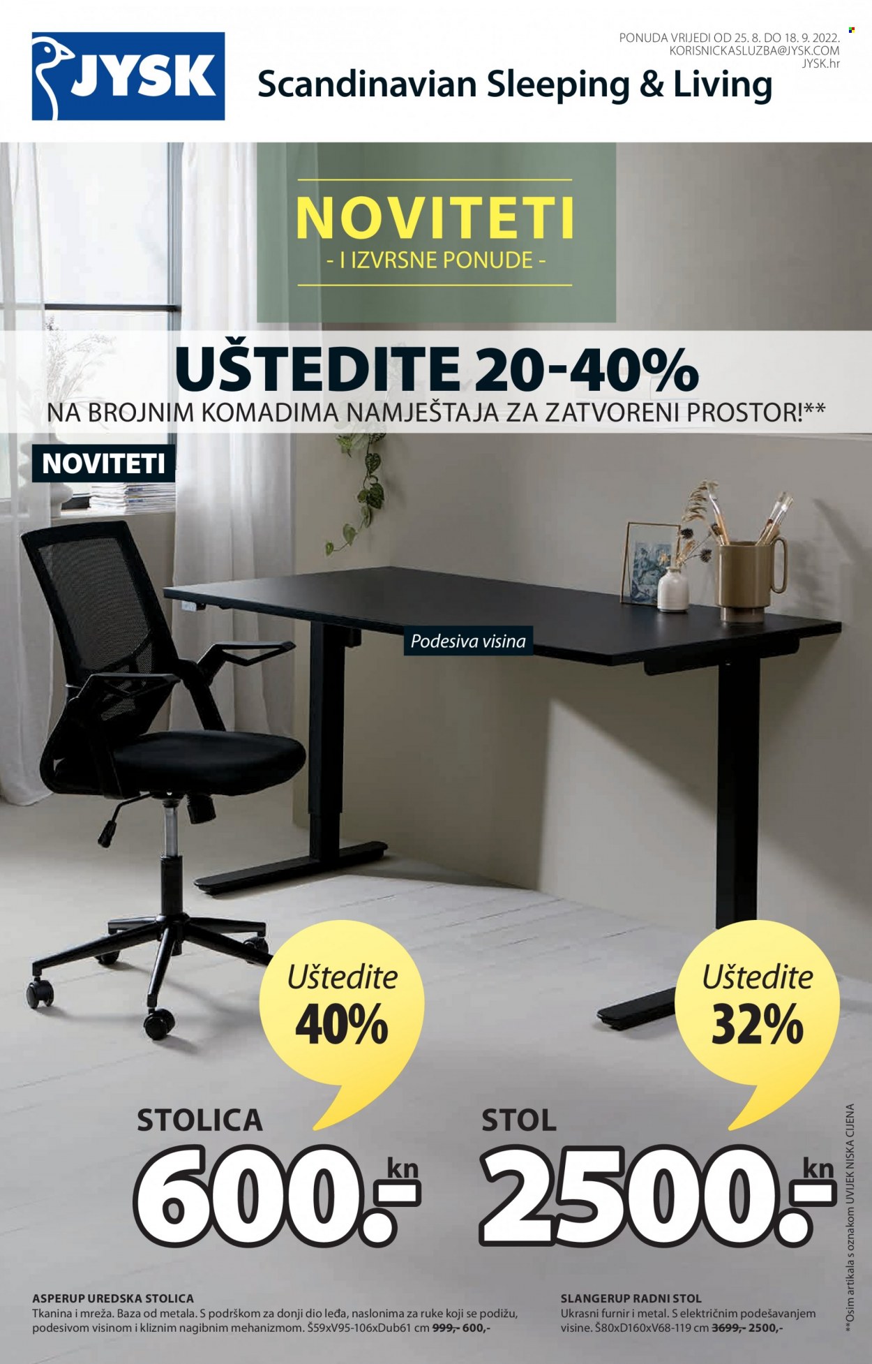 JYSK katalog - 25.08.2022. - 18.09.2022. Stranica 1