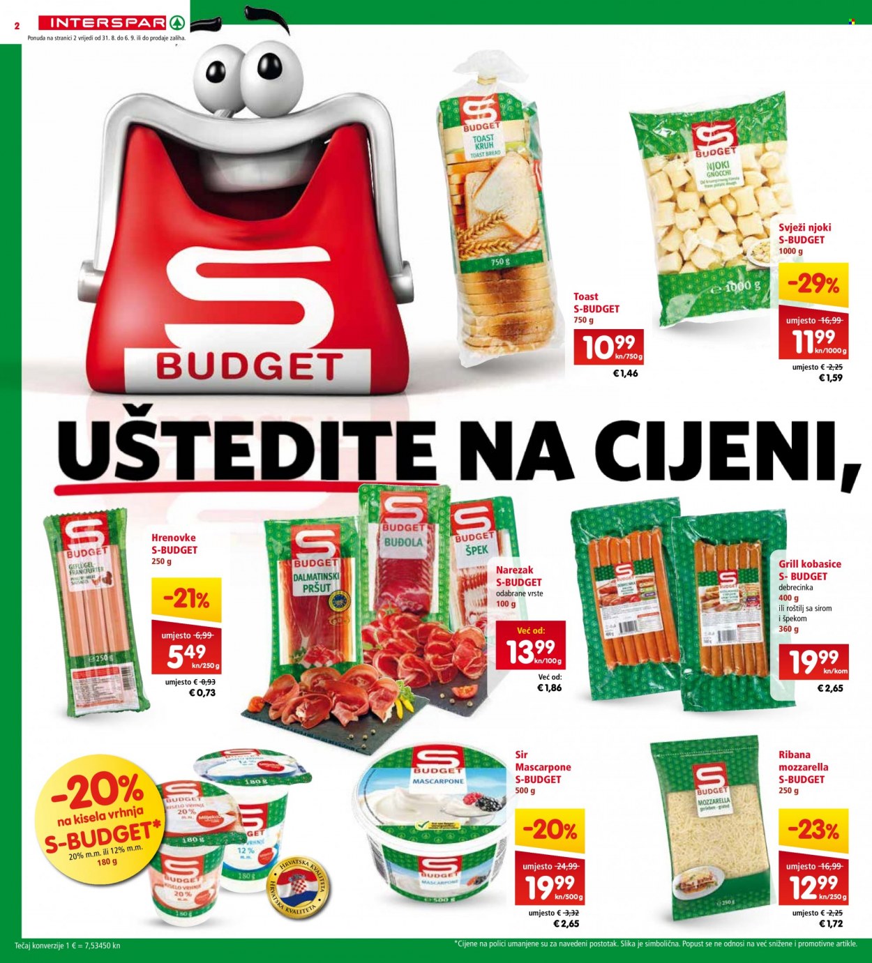 INTERSPAR katalog - 31.08.2022. - 06.09.2022. Stranica 2