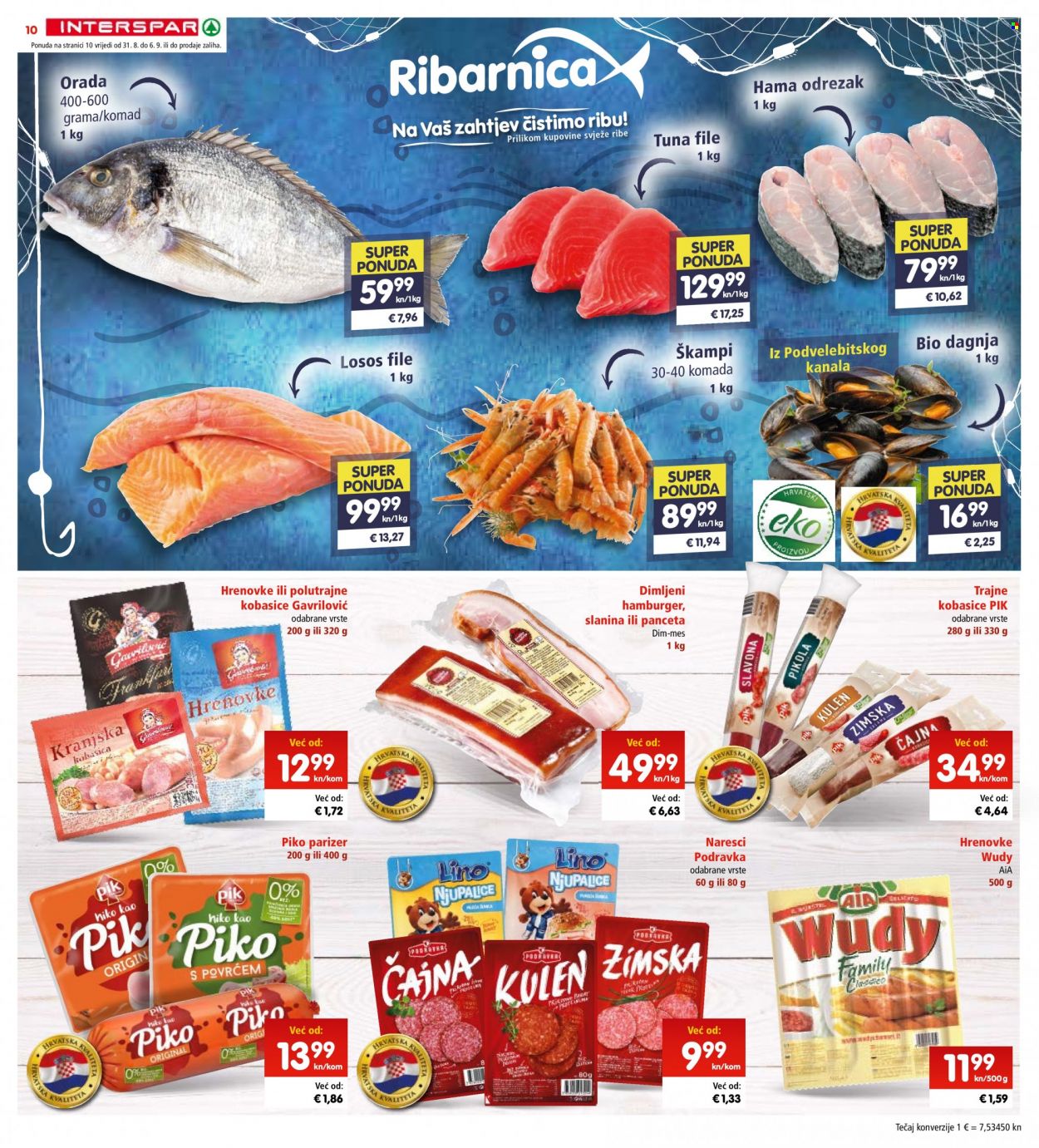 INTERSPAR katalog - 31.08.2022. - 06.09.2022. Stranica 10