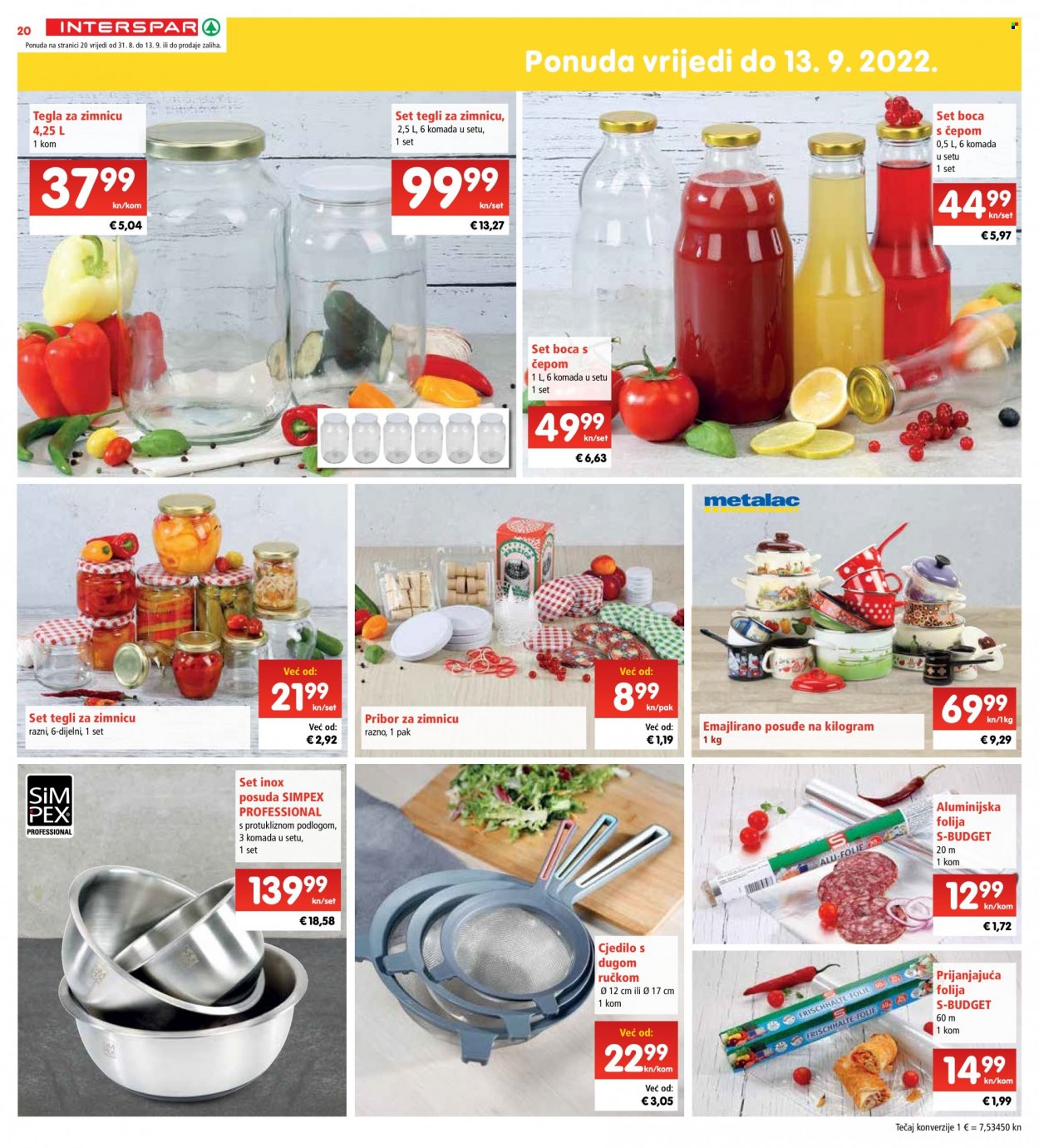 INTERSPAR katalog - 31.08.2022. - 06.09.2022. Stranica 20