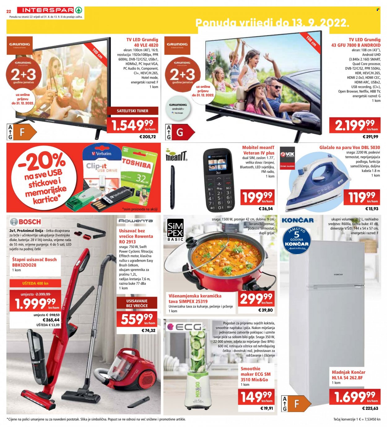 INTERSPAR katalog - 31.08.2022. - 06.09.2022. Stranica 22