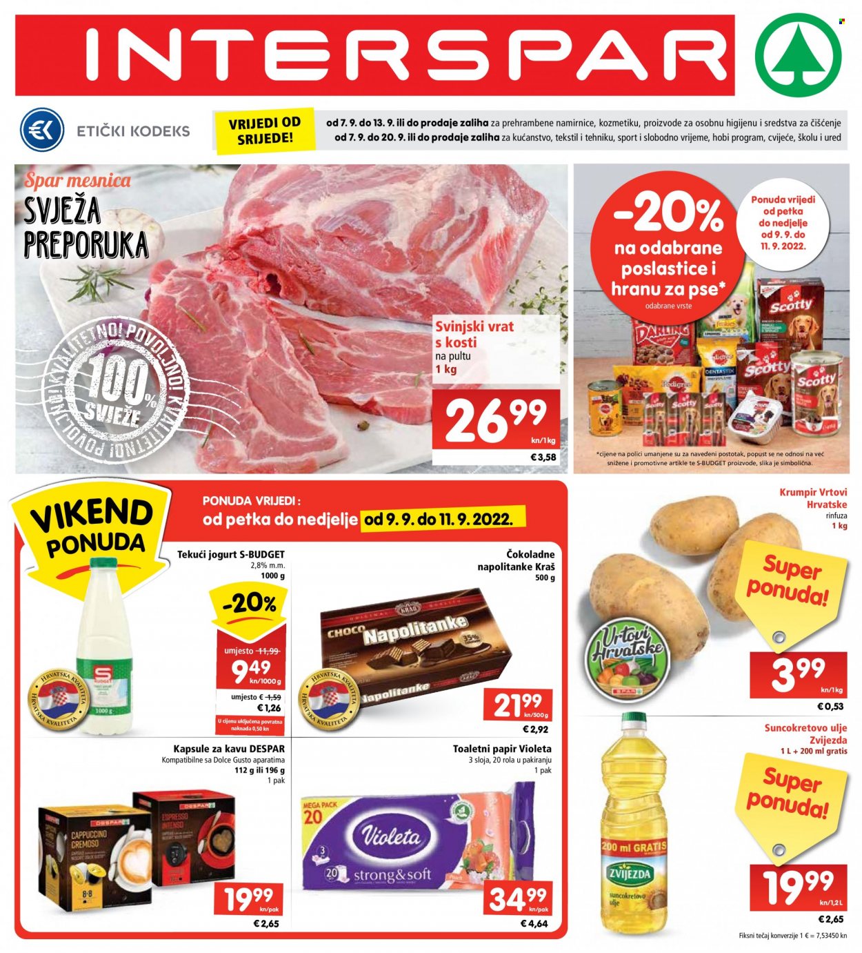 INTERSPAR katalog - 07.09.2022. - 13.09.2022. Stranica 1