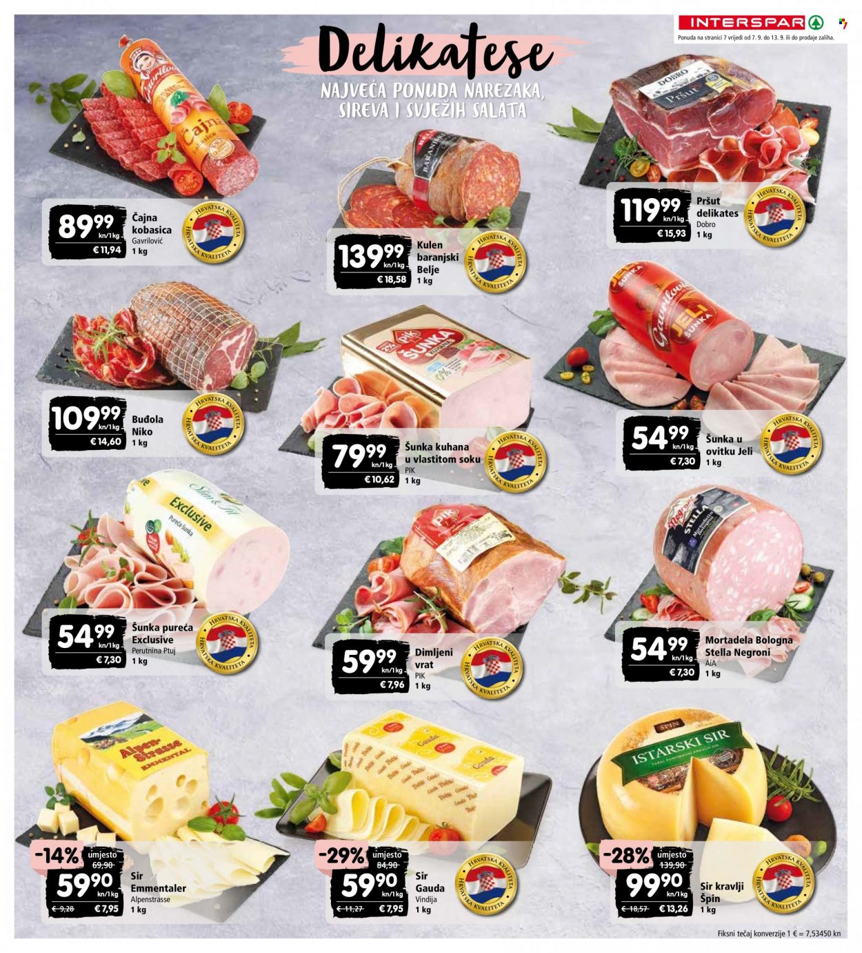 INTERSPAR katalog - 07.09.2022. - 13.09.2022. Stranica 7