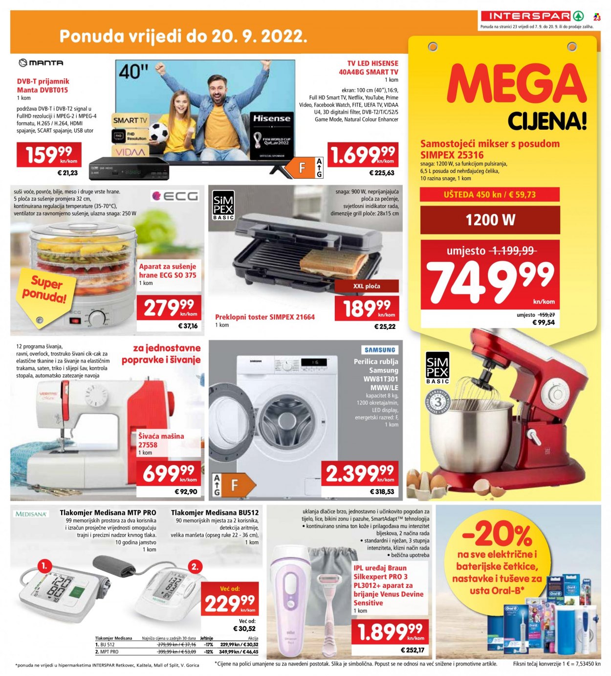 INTERSPAR katalog - 07.09.2022. - 13.09.2022. Stranica 23