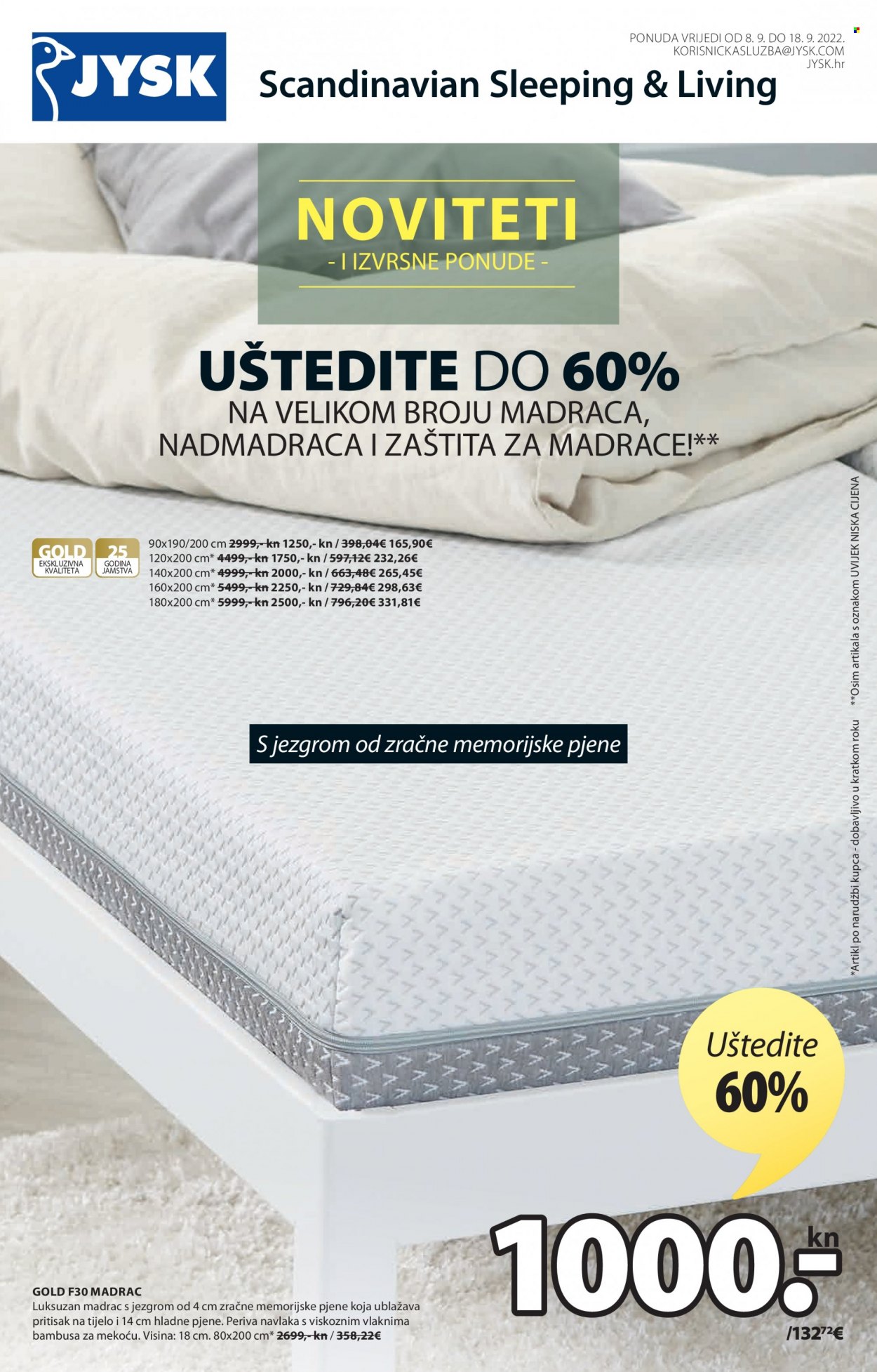 JYSK katalog - 08.09.2022. - 18.09.2022. Stranica 1
