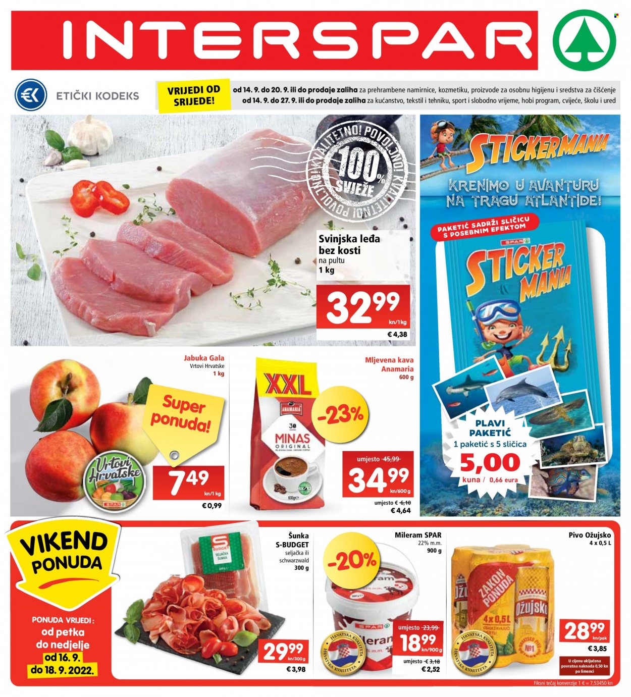 INTERSPAR katalog - 14.09.2022. - 20.09.2022. Stranica 1