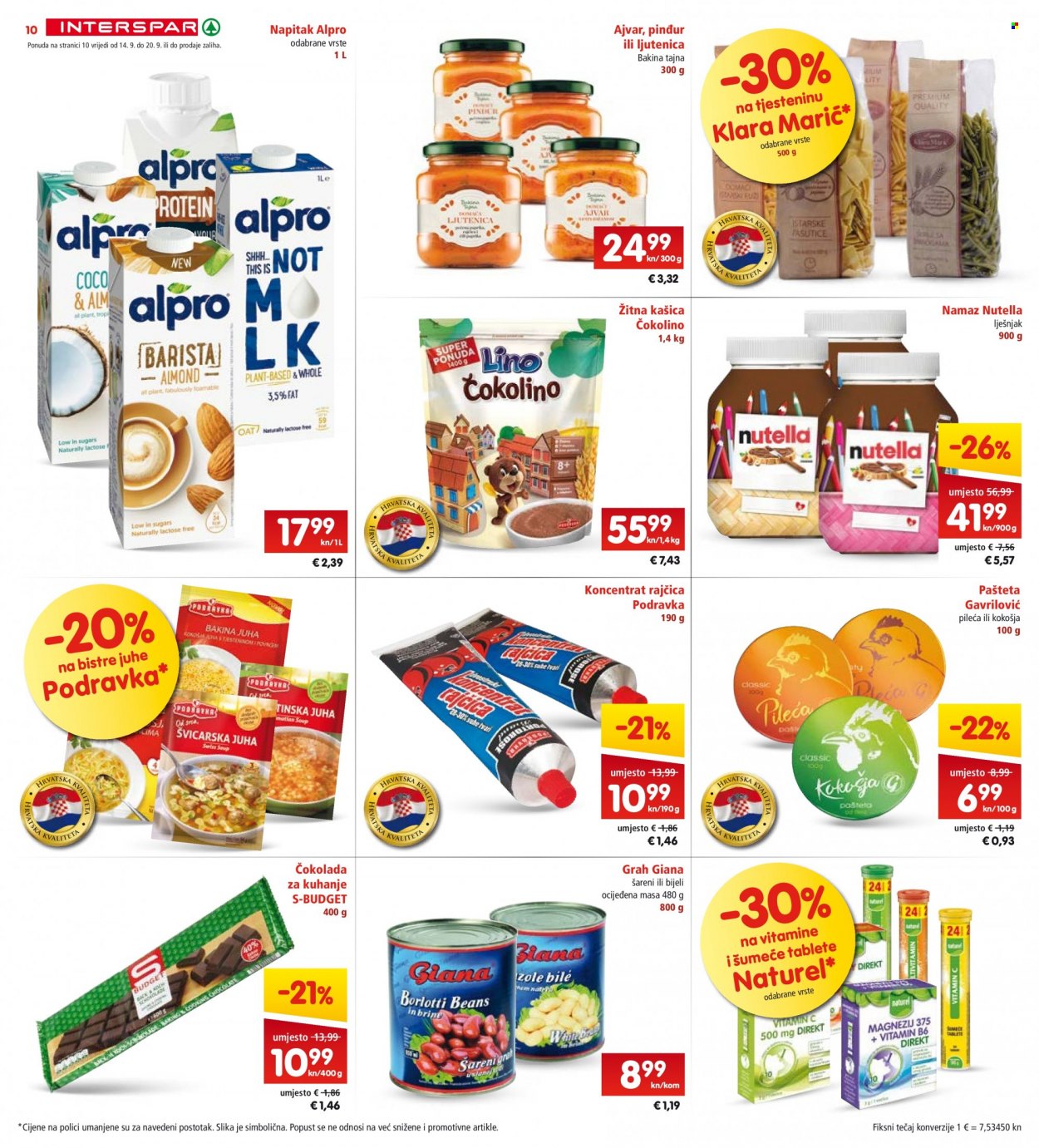 INTERSPAR katalog - 14.09.2022. - 20.09.2022. Stranica 10