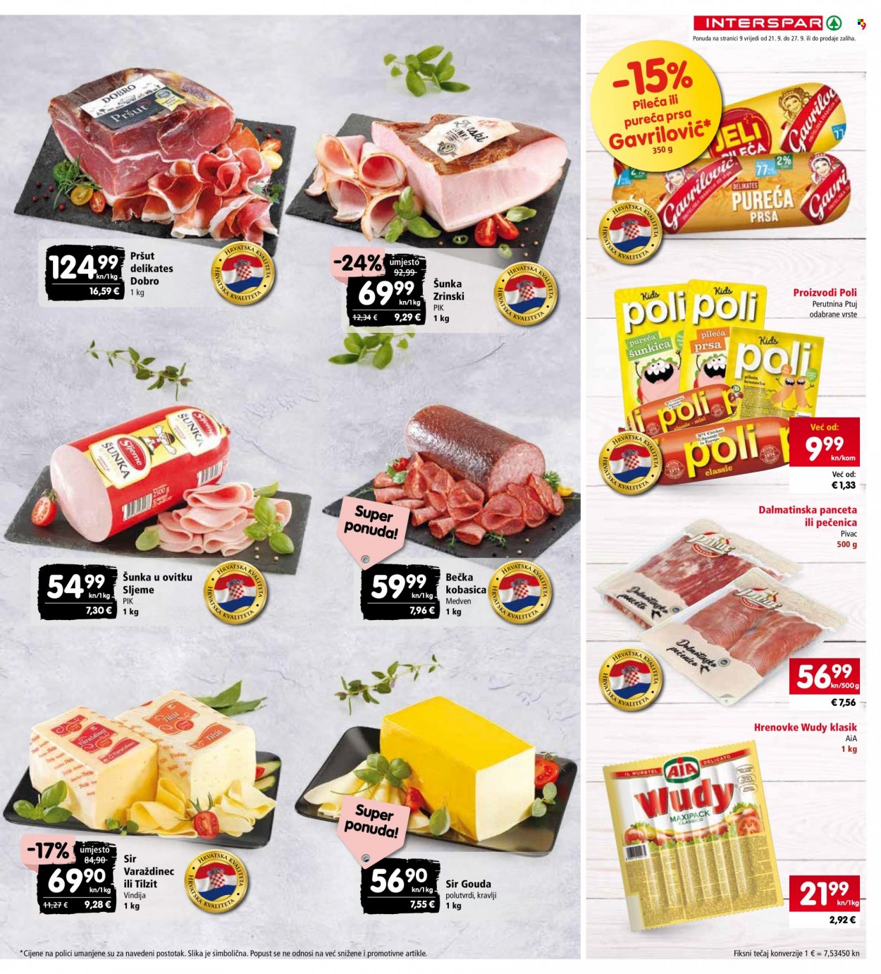 INTERSPAR katalog - 21.09.2022. - 27.09.2022. Stranica 9