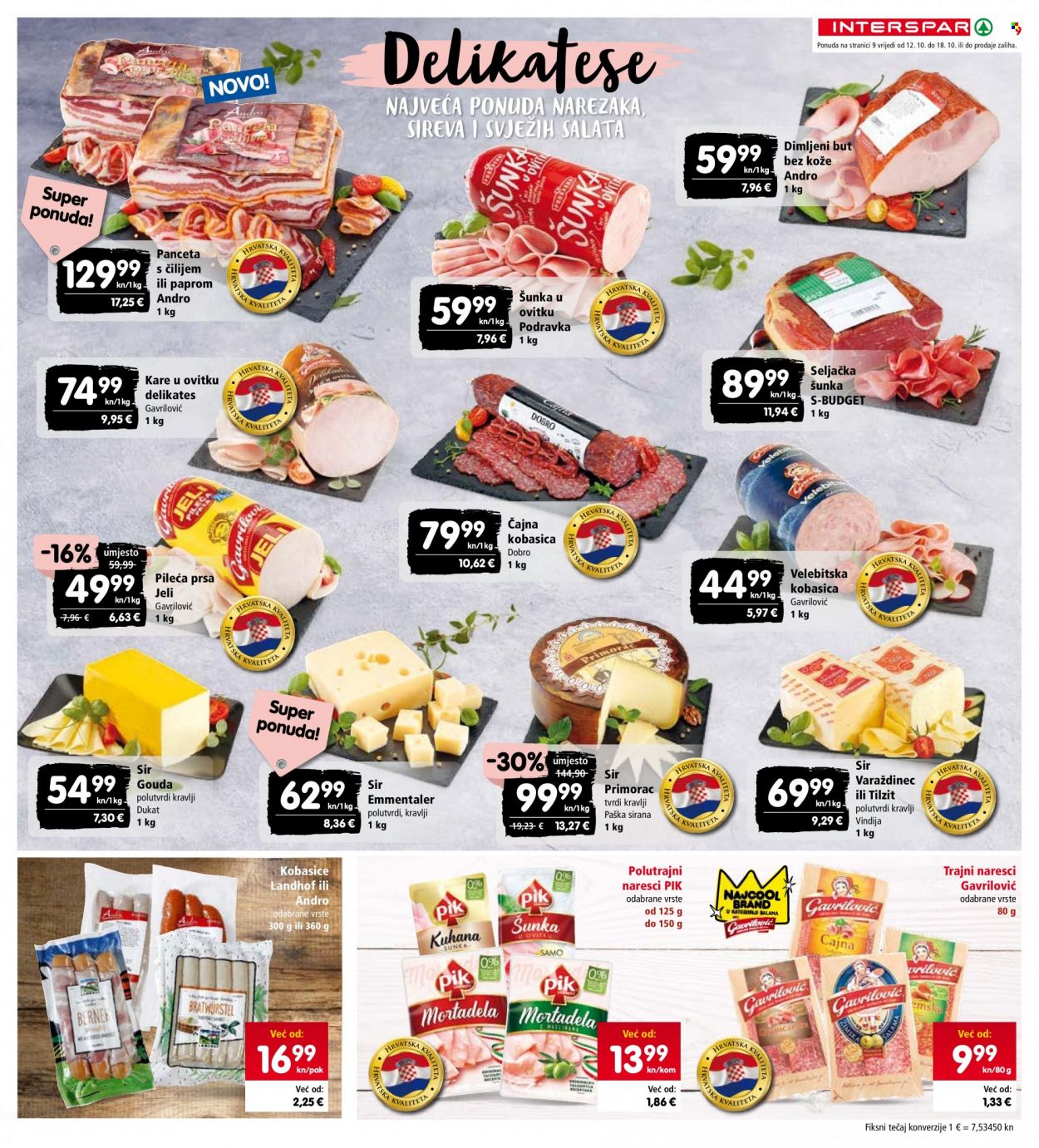 INTERSPAR katalog - 12.10.2022. - 18.10.2022. Stranica 9