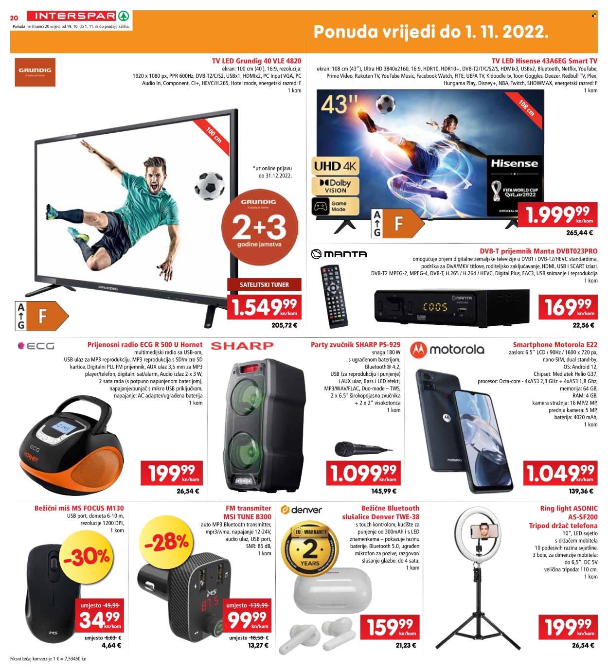 INTERSPAR katalog - 19.10.2022. - 25.10.2022. Stranica 20