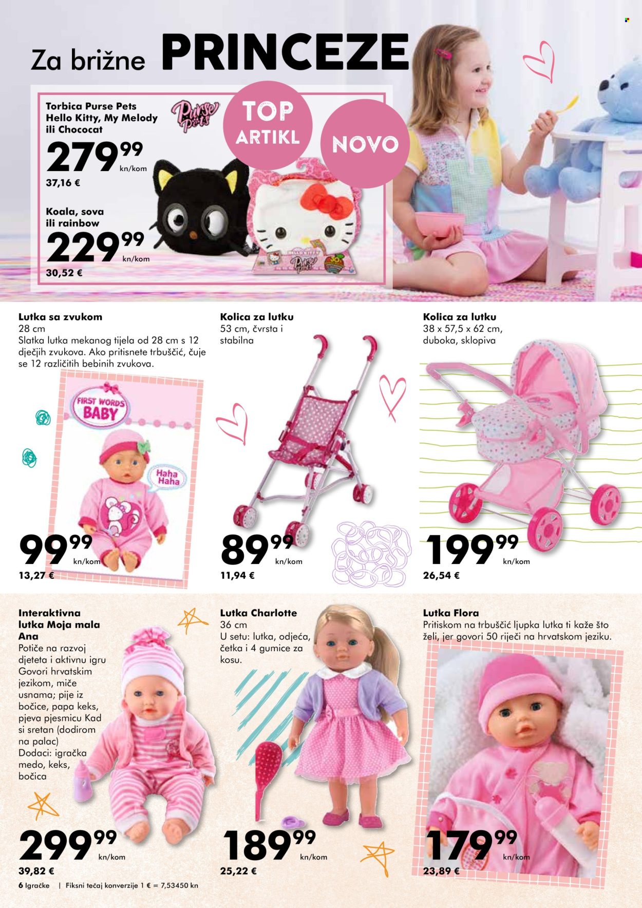 thumbnail - INTERSPAR katalog - 19.10.2022. - 06.01.2023. - Sniženi proizvodi - Hello Kitty, torbica, kolica za lutku, lutka, igračka, interaktivna igračka. Stranica 6.